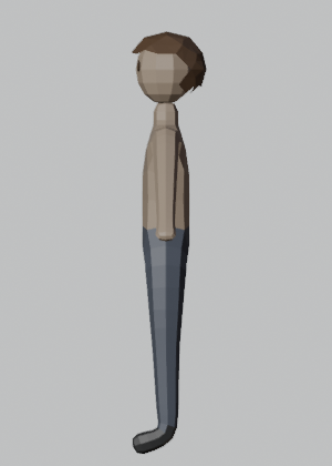 Male body, side
